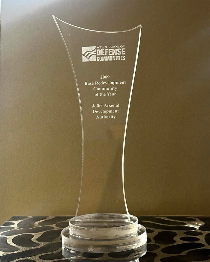 Custom acrylic awards made in-house at Chicago Award Source