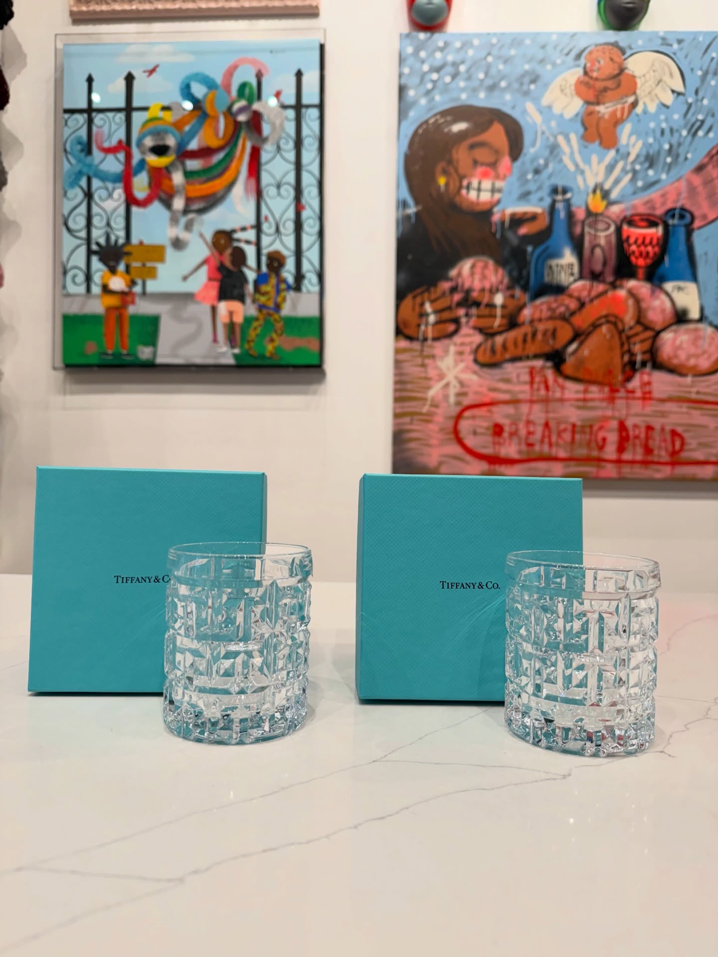 Crystal glassware engraving — material variety