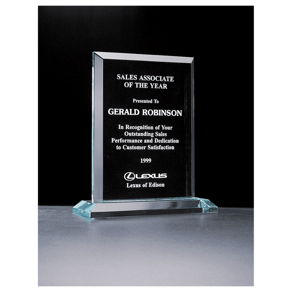 9" x 10 1/4" Apex Series Jade Acrylic Award