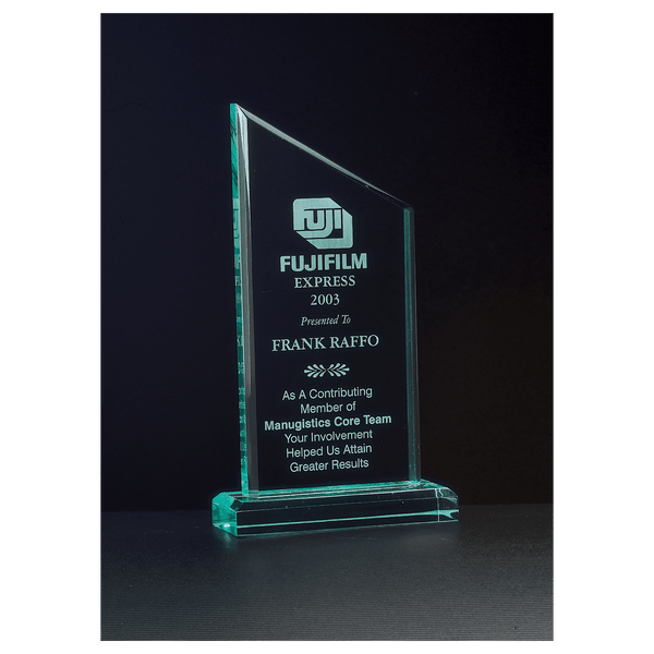 4 3/4" x 7 3/4" Zenith Series Jade Acrylic Award