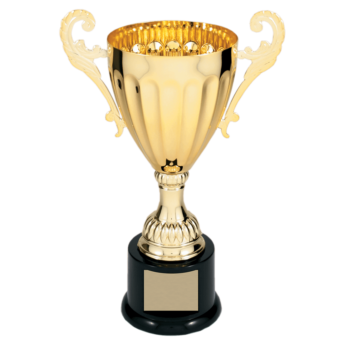 9 3/4" Gold Completed Metal Cup Trophy on Plastic Base