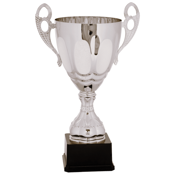 17 1/2" Silver Completed Metal Cup Trophy on Plastic Base