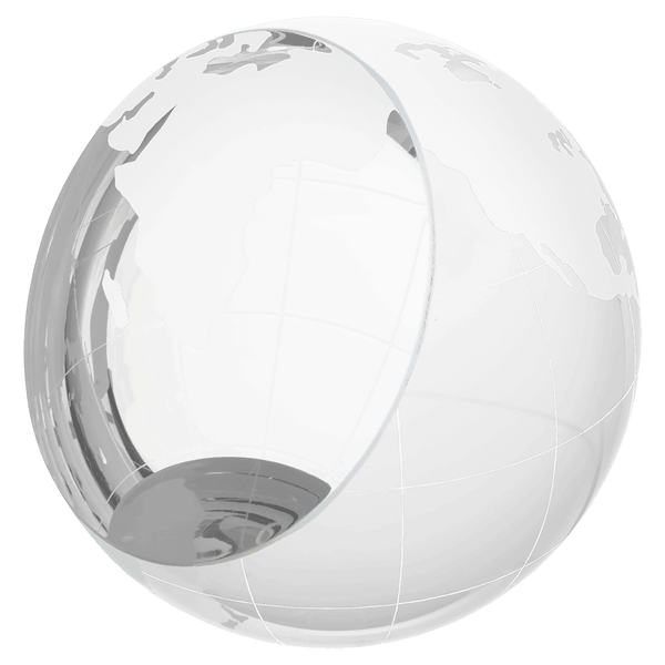 4" Crystal Globe Paperweight