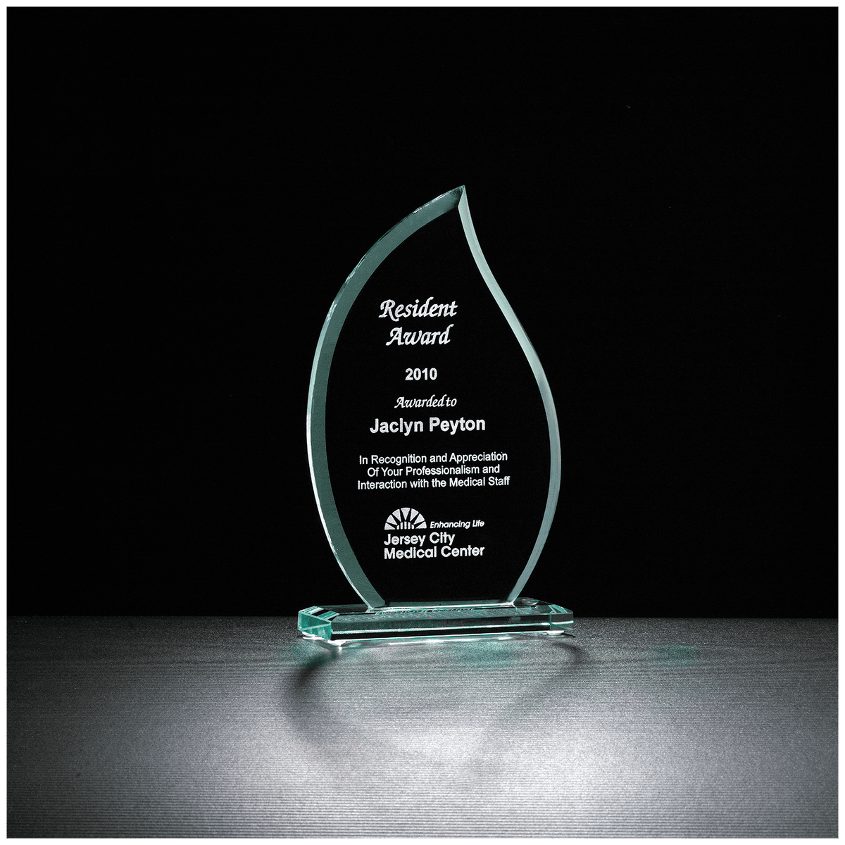 7 1/2" Flame Series Glass Award