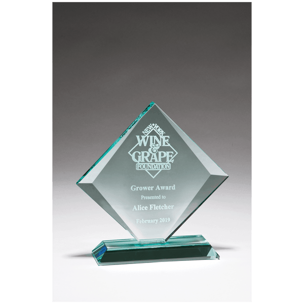 7 3/8" x 7 3/8" Diamond Series Glass Awards
