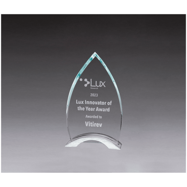 4 1/2" x 7 1/2" x 3/8" Thick Flame Series Clear Glass Top with Brushed Silver Aluminum Base