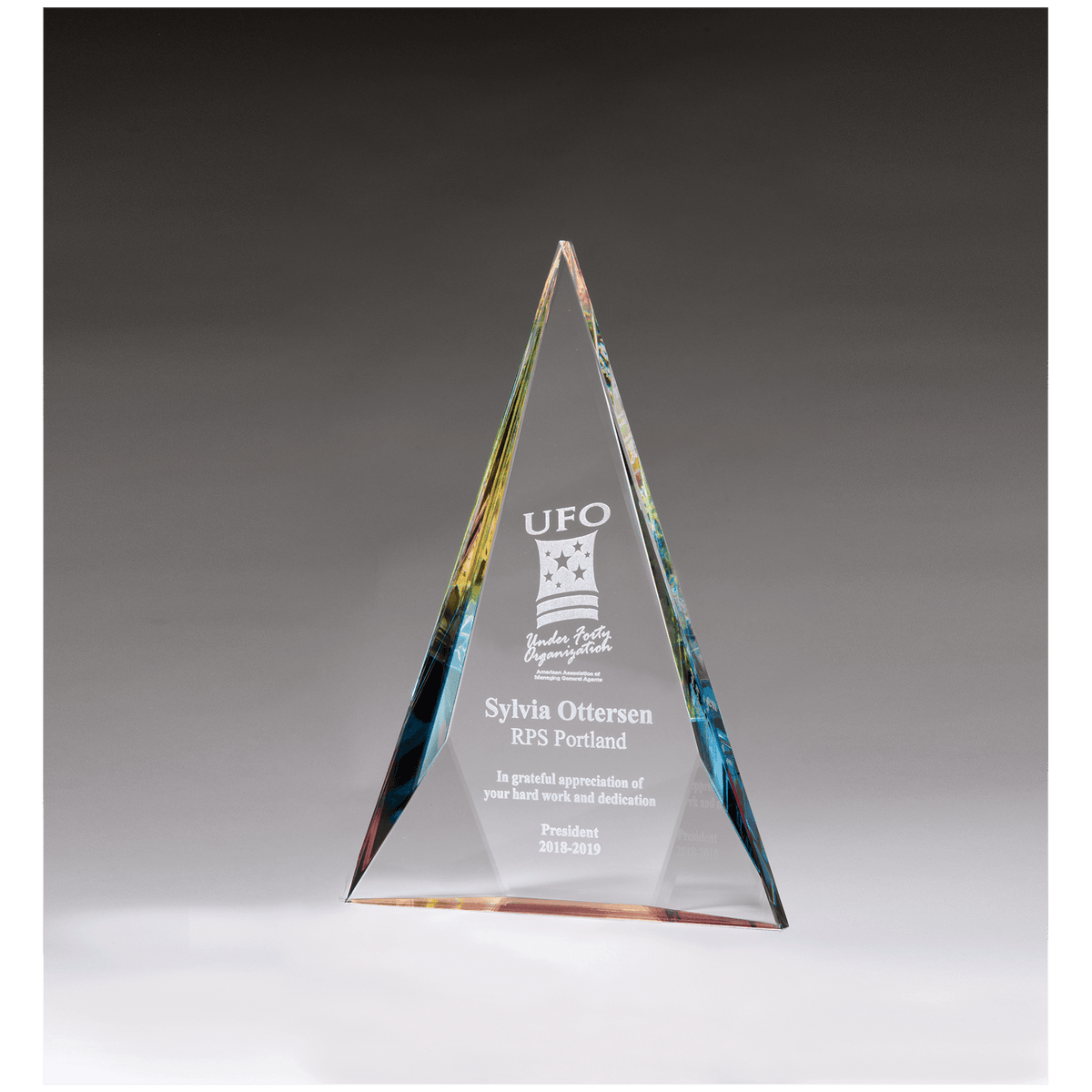 8 3/8" x 12" x 1 1/8" Diamond Series Crystal with Prism-Effect