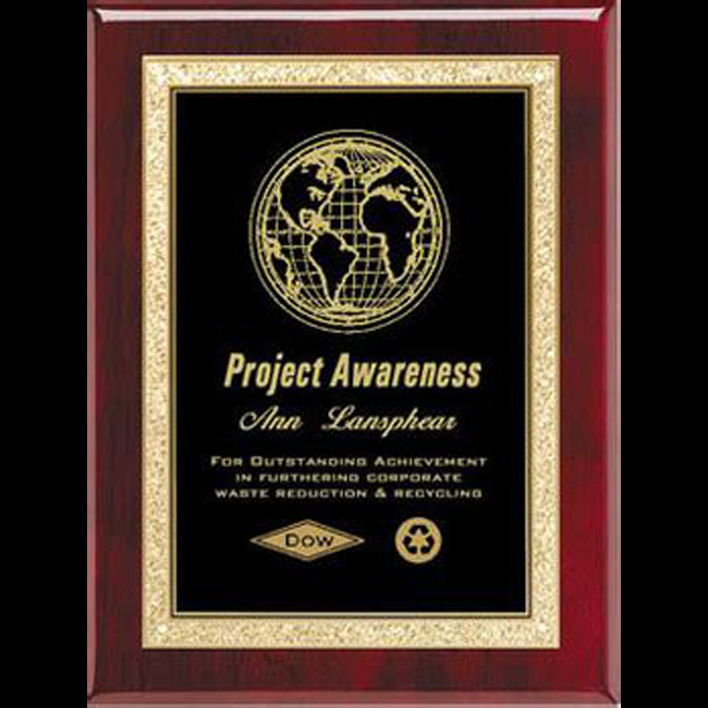 11" x 14" Piano Finish Rosewood Plaque