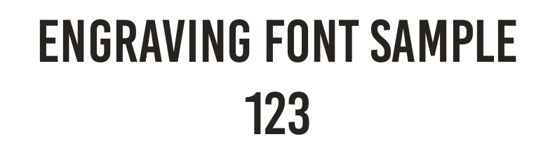 Engraving Font Sample 123, set in Bebas Kai
