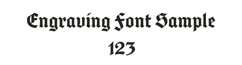 Engraving Font Sample 123, set in Cabazon