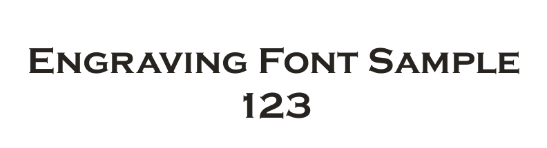 Engraving Font Sample 123, set in Copperplate Gothic