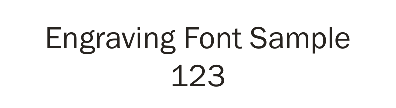 Engraving Font Sample 123, set in Franklin Gothic
