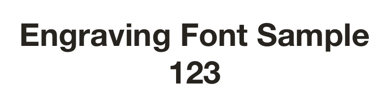 Engraving Font Sample 123, set in Helvetica